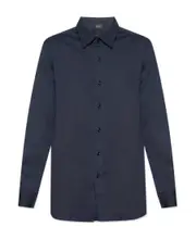 Brioni Hidden Button-Down Shirt S,L Black