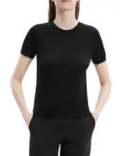 Theory Lightweight Wool Short Sleeve Top