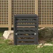 vidaXL Composter Grey 63.5x63.5x77.5 cm Solid Wood Pine