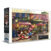 Harlington Thomas Kinkade Disney Mickey and Minnie Sweetheart Cafe 1000 Piece Jigsaw Puzzle