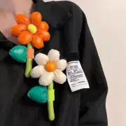 Broche de flores de tela hecho a mano, accesorios creativos para suéter