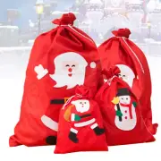 4 in Christmas Bags Drawstring Candy Jewelry Festive Atmosphere