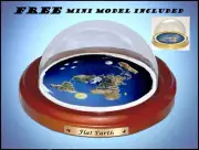 Flat Earth Map Dome Display Model - Sun Moon Stars