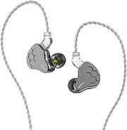 KINBOOFI KBEAR Lark in Ear Headphone 1BA 1DD, Musician HiFi IEM in Ear Monitor with 2 pin Cable for Musician Church (Lark Gray, No Mic)