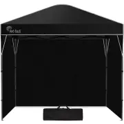 RED TRACK 3x3m Ultra Compact Folding Gazebo, Walls, Carry bag, Portable Outdoor Popup Marquee for Camping Beach, Black