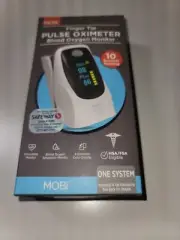 Finger Tip Pulse Oximeter - Blood Oxygen Monitor - by Mobi - Complete in Box