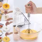 Stainless Steel Semi-automatic Egg Milk Beater Kitchen Balloon Whisk Mixer Tool