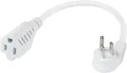 Short Power Extension Cord 1FT - Right Angle Flat Head Extension Cord with 3 Pro