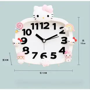 百貨店 HelloKitty粉色掛鐘 超靜音 石英鐘 質感時鐘 滑動式指針 時鐘 客廳時鐘 高顏值鐘錶