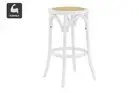 Matt Blatt Bentwood Backless Bar Stool (White/Rattan Seat), Benches, Stools &