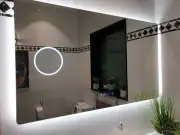 LED Bathroom Mirror - Touch Sensor, Anti-Fog, Magnifying, Clock - 1200mm x 700mm
