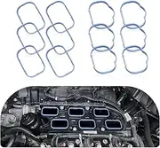 12PCS Rubber Intake Manifold Gasket Set,Include 6PCS Lower+6PCS Upper Intake Manifold Gasket OEM#5184331AC 5184562AC,Intake Plenum Gasket Compatible with Jeep Chrysler Dodge