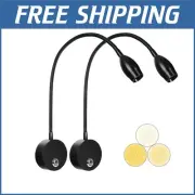 Minimalist 3W LED Touch Dimmable Gooseneck Reading Light - 3 Color Temperatures