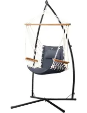 [Gardeon] Hanging Hammock Chair Set in Grey