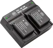 BM 2 Pack DMW-BLG10 Batteries and Dual Battery Charger for Panasonic Lumix DC-G100 DC-ZS80 ZS99 DC-GX9 DC-LX100 II DC-ZS200 DC-ZS70 DMC-GX80 DMC-GX85 DMC-ZS60 ZS100 DMC-GF6 DMC-GX7K DMC-LX100 Cameras