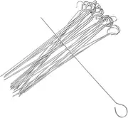 30pcs Stainless Steel Grilling Skewers Multi Use Roasting Needles for Easy BBQ Cooking Smooth Surface BBQ Pins for Duck Tails and More Barbecue Skewers