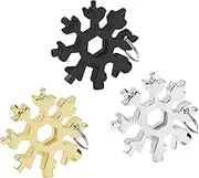18 In 1 Tool Stainless Portable Snowflake KeyChain Screwdriver Bottle Opener Multi Tool Stainless SteelFlat Phillips Screwdriver Kit/Wrench, Durable and Portable to Take (Gold)