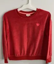 Cat and Jack - Girl's Size XL(14) Red Pull Over Sweatshirt Heart New