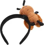 FRCOLOR Plush Cockroach Headband for Face Washing Costume Accessory Unique Photo Booth Prop for Halloween Cosplay Parties Comfortable Eye Catching Design