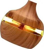Lesunbak 5V Wood Grain Household Humidifier, Colorful Luminous Aromatherapy Machine, 300ML UsbHumidifier, Home Oils Diffuser, CarHumidifier