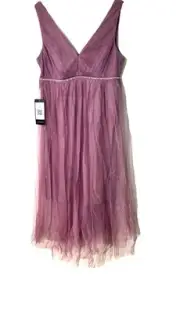 Ever Pretty Dress Glitter Tule Fitted Bodice Purple Orchid/ Jewel Waist XL NWT