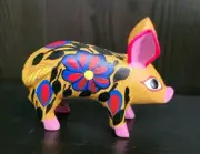 Pig Puerco Piglet Pork Porky Oaxaca, Mexico Alebrije Carved Animale