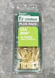 Littelfuse MINI Blade Fuse 25A - MIN25PRO Qty.25 New