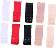 [VALICLUD] 10pcs Bra Extender Strapless Pant Hangers Clear Bra Straps Adjustable Legging Clear Straps Bra Hook Extender Clothes Drying Rack Wall Hooks Stand Women's Belts Two Row Bra Buckle