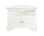 TV Stands & Entertainment Units Tasmania 2 Door Corner Tv Stand (White)