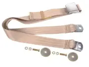 Universal Seat Belt w/Lift Buckle Latch 74-Inch Light Tan New Dii