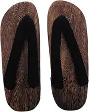 [VALICLUD] Traditional Japanese Wooden Sandals Round Toe Comfortable and Stylish Slippers for Men's Costume