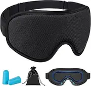 LAFUYSO Sleep Mask for Women Men, Eye Mask Sleeping of 3D Light Blocking Blindfold