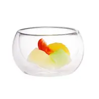 在飛比找momo購物網優惠-【Yihthai】耐熱雙層玻璃碗 500ml 1入 L號(玻