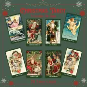 Christmas tarot cards deck with Vintage images. 78 tarot cards.
