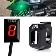 1-6 Speed ​​LED Digital Gear Indicator Waterproof Compatible with Kawasaki ER6N Z1000 SX Ninja 400 650 Z800 Z750 Versys 650 Z650 W800 Ninja 300 Vulcan