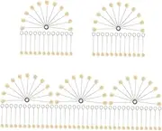 iplusmile 5sets Leather Craft Wool Daubers Set Multi-Function Wool Roving Cleaning Brush Metal Handle for Dye Applicator 100pcs*5