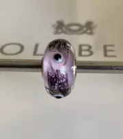 Trollbeads Pink Peacock Feather Bead