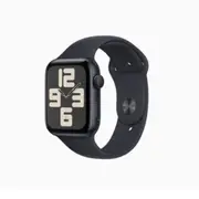 Apple Watch SE2 GPS ; 44mm午夜色鋁金屬錶殼搭配午夜色運動錶帶S/ M_ 台灣公司貨+錶貼＋錶套
