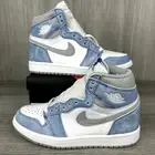 Nike Air Jordan 1 Retro High OG Hyper Royal Grey Blue Sz 4 Mens 555088-402 DS