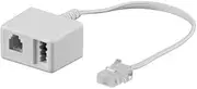 Unbekannt Telephone Adaptor RJ45 Male to TAE N Female / RJ11 White Pack of 5