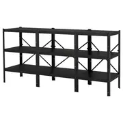 BROR shelving unit, black, 234x55x110 cm