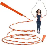 Beaded Jump Rope Adult | Adjustable Weighted Jump Rope,Exercise And Fitness Accessories For Aerobics Training Cardio Sports Gym Outdoor Home Playground School Park