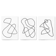 Set of Abstract Line Drawing Minimal Shape Wall Art #2