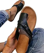[Shot Case] Sandals for Women Dressy, Sandals Women, Beach Travel Sandals, Womens Sandals Ladies Slippers,Open Toe Slippers for Women, Flip Flops Roman Shoes,Summer Sandals,Black,US7/EU38