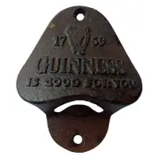 Cast Iron Guinness Bottle Opener Rust 10x7.5cm