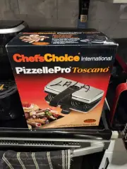 Chefs Choice International Pizzelle Pro Express Bake Toscano Maker 834 New