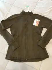 NWT Spanx Athletic Leisure Contour Jacket 1825 MED Exercise Cover-up Black $128