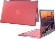 mCover Hard Case ONLY Compatible for 2024~2025 14" HP Chromebook x360 14B-CD0000 Series Laptop Computers (NOT Fitting Any Other HP Chromebook & Windows Notebook PC)- Red