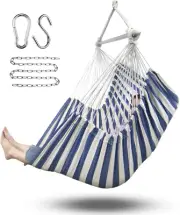 ADVOKAIR Hammock Chair Hanging Chair Rope Swing XXL - Max 500Lbs, 70In Large Ham