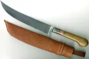 UZBEK NATIONAL HQ KNIFE PCHAK PICHOK HANDMADE WOOD w. cupronickel​ HANDLE (536)